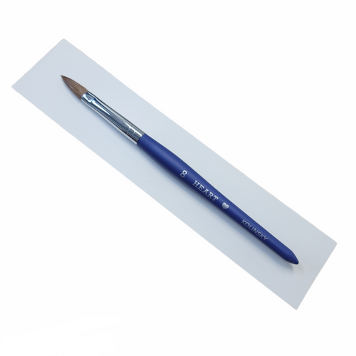 Heart acrylic nail brush kolinsky Blue size 08