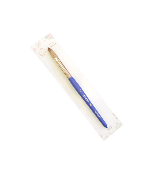 Heart acrylic nail brush kolinsky Blue size 14