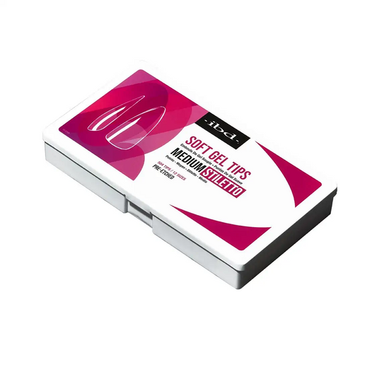 Ibd Clear Soft Gel Tips 504 Box Medium Stiletto #36204