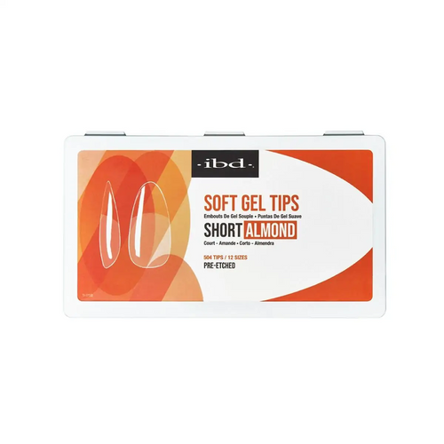 Ibd Clear Soft Gel Tips 504 Box Short Almond #36203