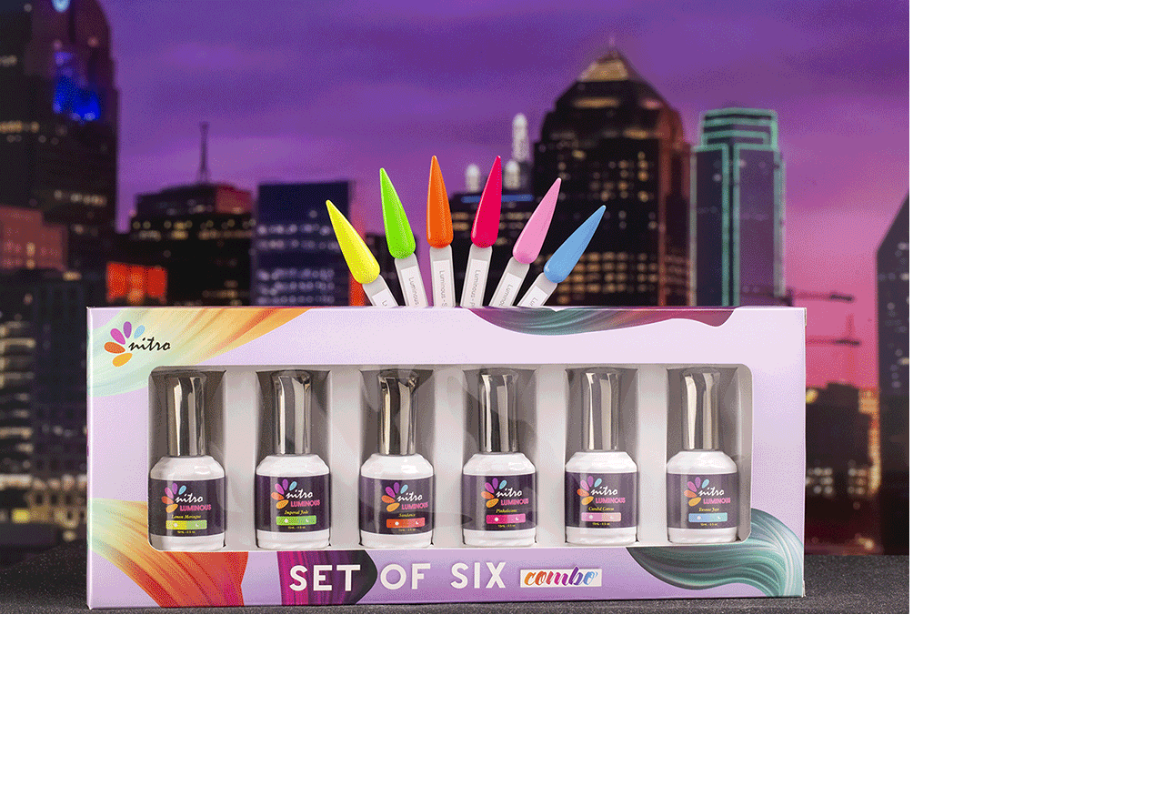 Nitro Luminous Gel Glow in the Dark Set of 6