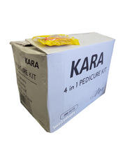 Load image into Gallery viewer, Kara Pedicure Kit 4 Yellow (Pumice-Buffer-File-Toe) 200 set #KA1