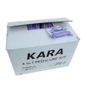 Kara Pedicure Kit 4 (Pumice-Buffer-File-Toe) 200 set #KA2