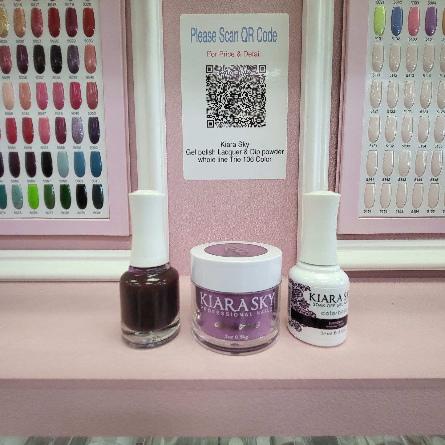 Kiara Sky Gel polish Lacquer & Dip powder whole line Trio 106 Color Free Ship!