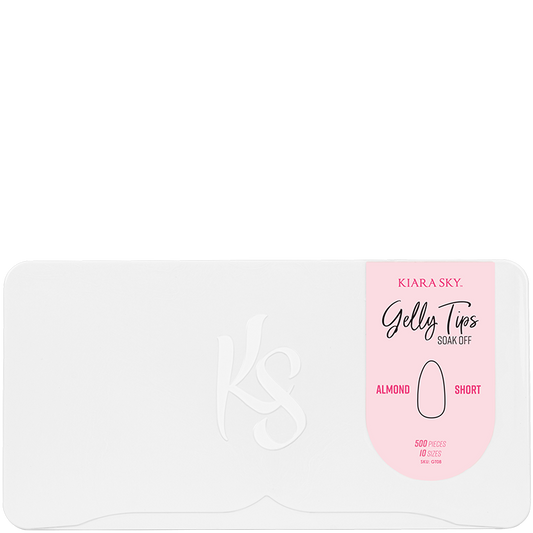 Kiara Sky Gelly Tip Short Almond 500 tips #GT08