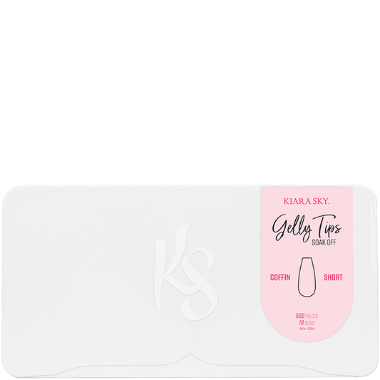 Kiara Sky Gelly Tip Short Coffin 500 tips #GT06
