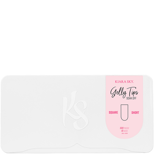 Kiara Sky Gelly Tip Short Square 500 tips #GT09