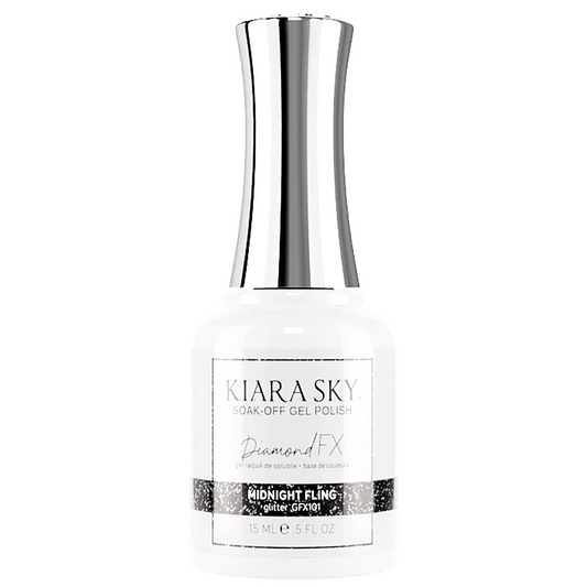 Kiara Sky Diamond FX Gel Polish- MIDNIGHT FLING 0.5 oz #GFX101
