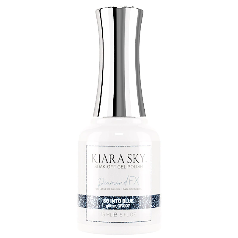 Kiara Sky Diamond FX Gel Polish- SO INTO BLUE 0.5 oz #GFX107