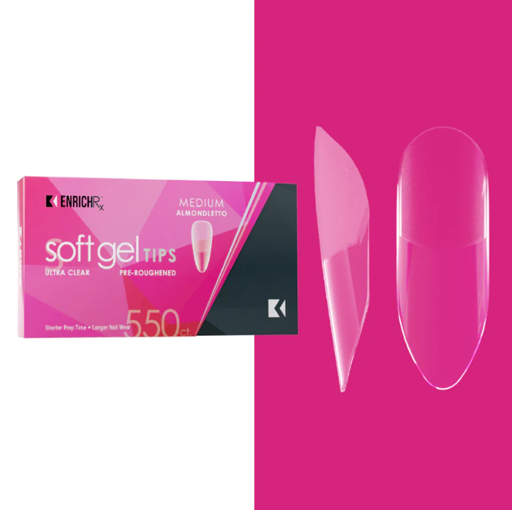 Kupa EnrichRx Soft Gel Tip 550 tips Almonletto Medium