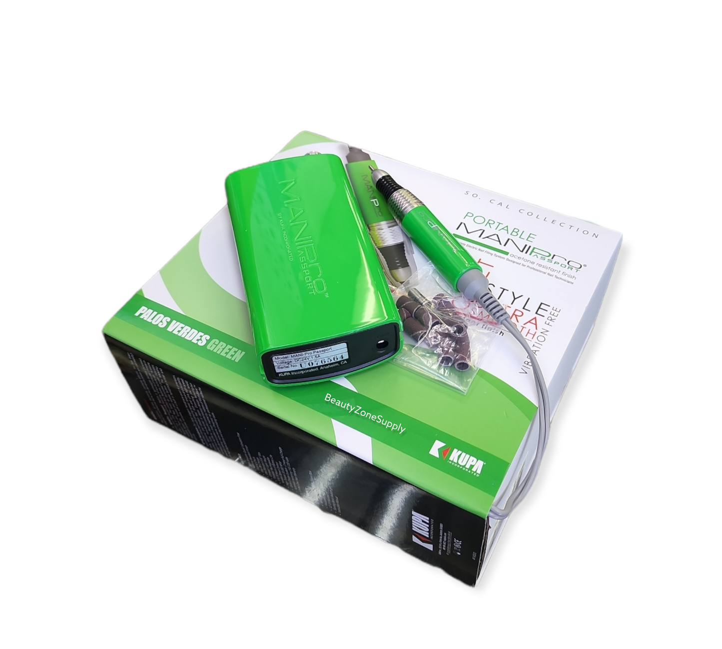 Kupa Passport Manipro Nail File Drill Palos Verdes Green