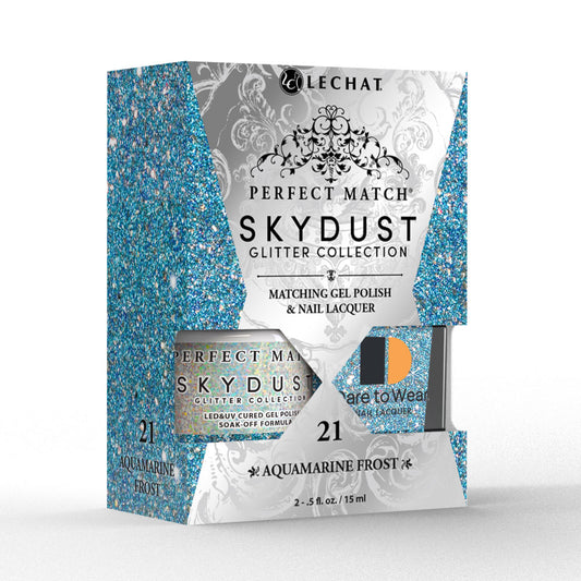 Lechat Perfect match Gel & Lacquer Sky Dust Aquamarine Frost SDMS21