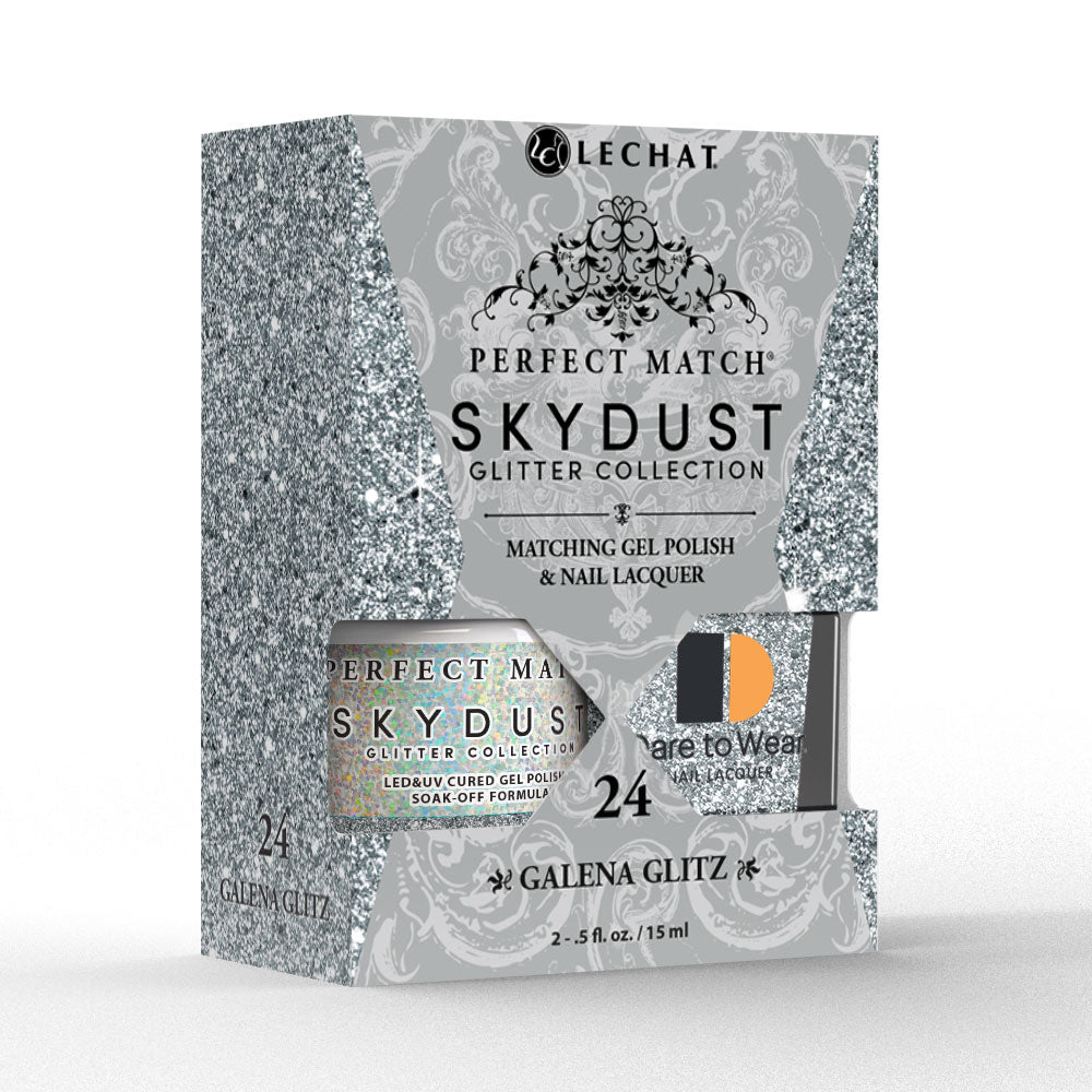 Lechat Perfect match Gel & Lacquer Sky Dust Galena Glitz SDMS24