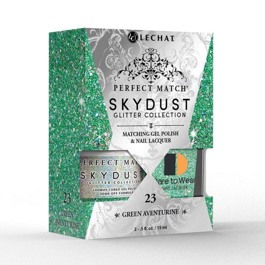 Lechat Perfect match Gel & Lacquer Sky Dust Green Adventurine SDMS23