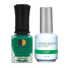 Load image into Gallery viewer, Lechat Perfect match Duo Gel &amp; Lacquer Lily pad PMS099