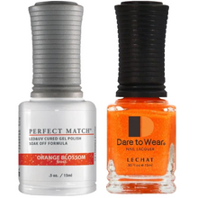 Load image into Gallery viewer, Lechat Perfect Match Duo Gel &amp; Lacquer Orange Blosson PMS 145