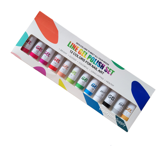 Line Gel Art 12 Colors Basic Long lasting  Bright