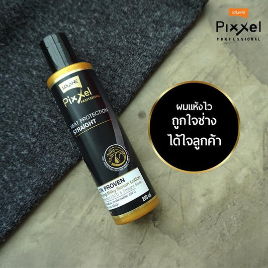 Lolane Pixxel Optimum Care Heat Protection Straight Lotion 200 ML-Beauty Zone Nail Supply