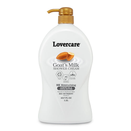 Lover's Care Goat's Milk Shower Cream Almond Oil & Cocoa Butter 1200 mL. 40.7 oz  #232US