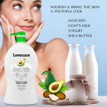 Load image into Gallery viewer, Lover&#39;s Care Goat&#39;s Milk Shower Cream Avocado 1200 mL. 40.7 oz #006US