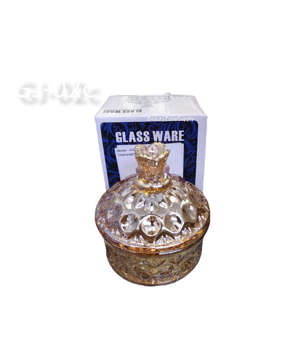 Luxury Glass Jar With Lid Champagne 4 oz #GJ-02C