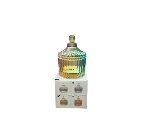 Luxury Glass Jar With Lid Rainbow Color 4 oz #GJ-01R