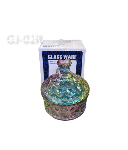 Luxury Glass Jar With Lid Rainbow Color 4 oz #GJ-02R