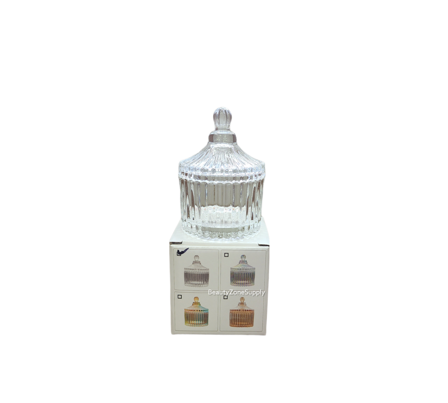 Luxury Glass Jar With Lid Transparent Color 4oz #GJ-01T