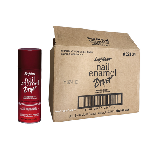 DeMert Nail Enamel Dryer Fast Nail Polish Dryer Spray Case 12 Can 7.5 oz new