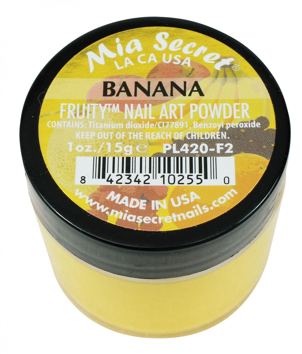 Mia Secret - Banana Fruity Acrylic Powder 1 oz - #PL420-F2