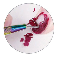 Load image into Gallery viewer, Mini mani Moo Rainbow Pusher Gel Remover Tools