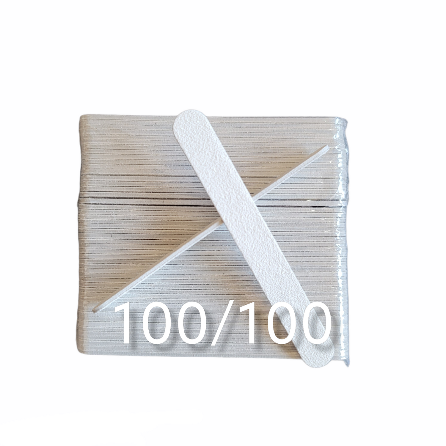 Nail File Mini 100/100 White 50 pc/Pack #F501 - BeautyzoneNailSupply