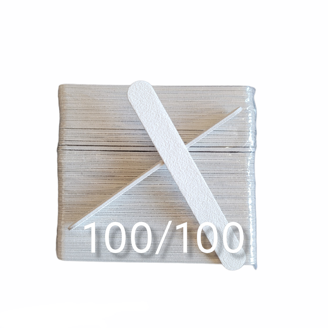 Nail File Mini 100/100 White 50 pc/Pack #F501