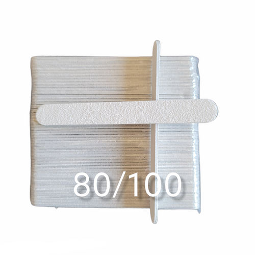 Nail File Mini 80/100 White 50 pc #F520