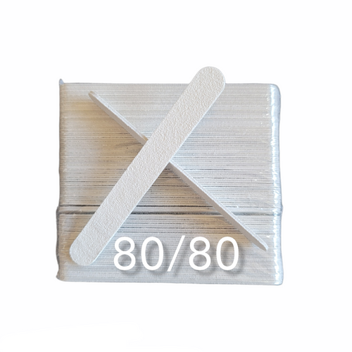 Nail File Mini 80/80 White 50 pc/Pack #F500