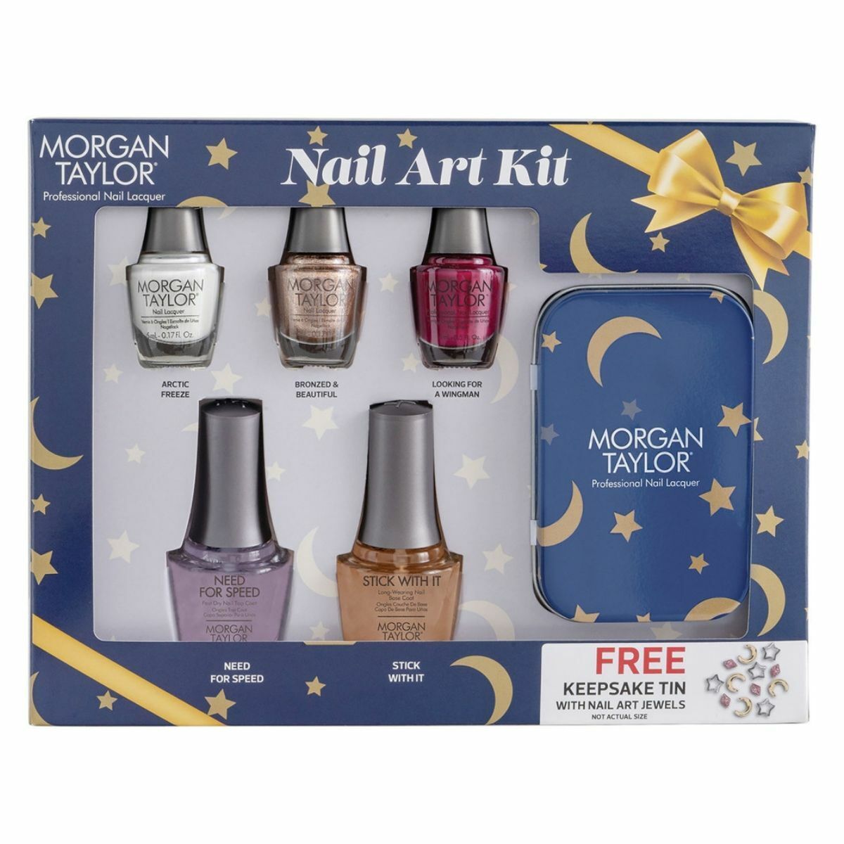 Morgan Taylor Nail Art Set Free Keepsake Tin with Jewels - #3120055