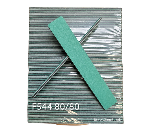 Nail File Green Mylar Grit 80/80 Jumbo USA 50 pcs #F544