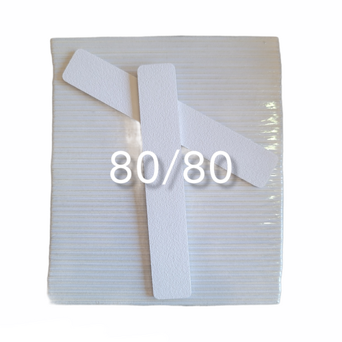 Nail File Jumbo 80/80 White White 50 pc #F512