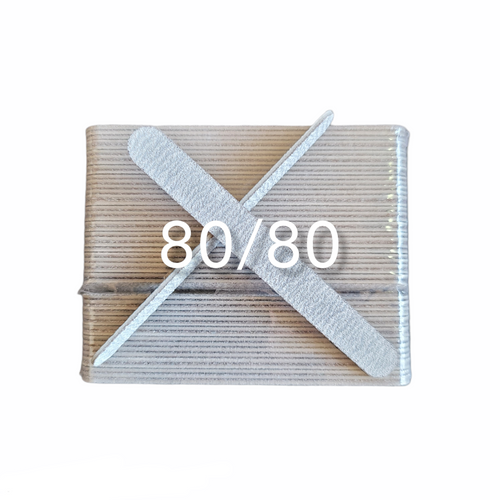 Nail File Mini 80/80 Zebra 50 pc/Pack #F504