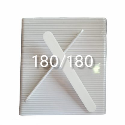 Nail File Regular 7" White 180/180 White USA 50 pc F082