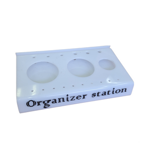 Plastic Organizer Station Nail Jar Brush
