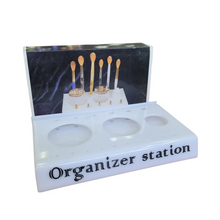 Load image into Gallery viewer, Plastic Organizer Station Nail Jar Brush