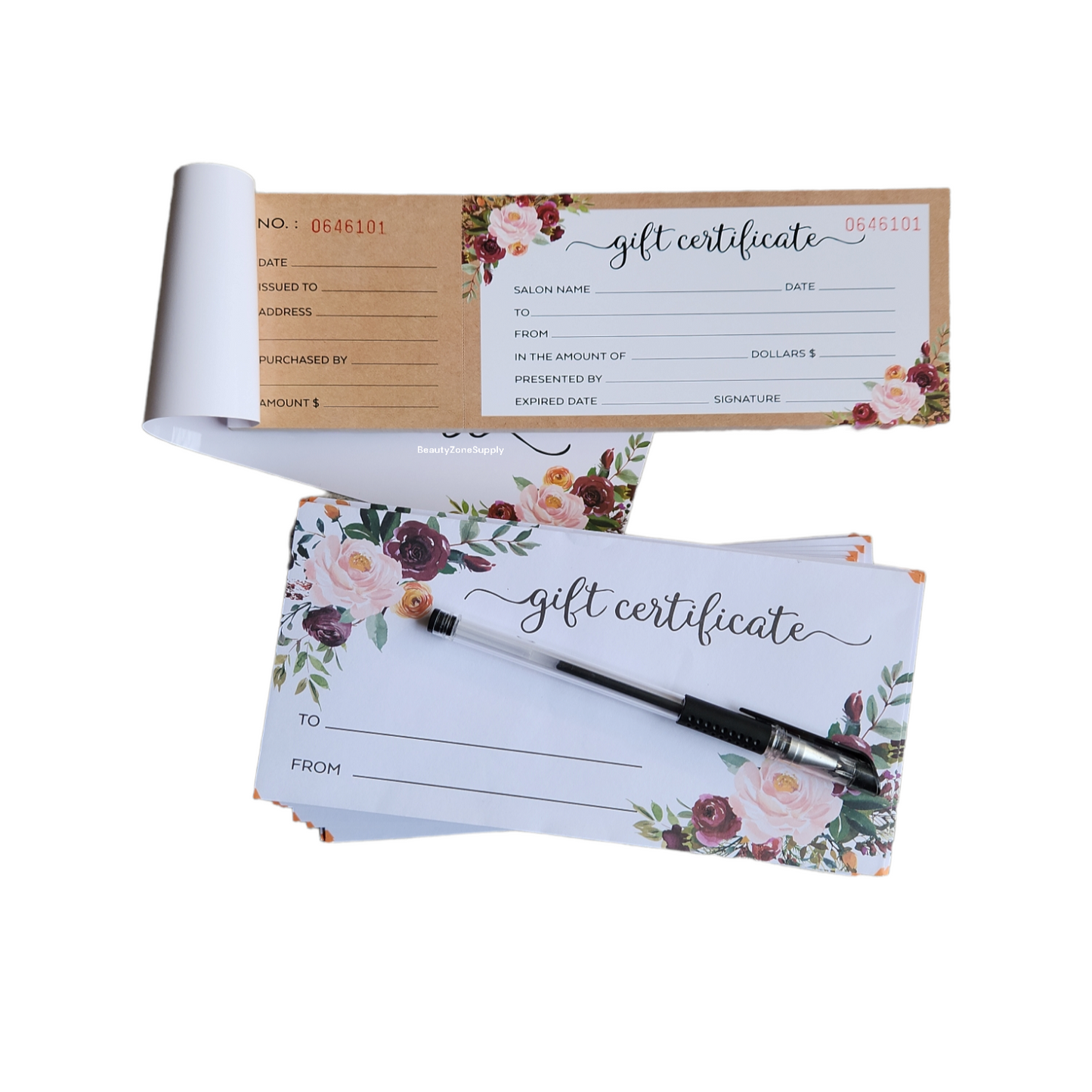 Nail Salon Gift certificate with Pen GC01