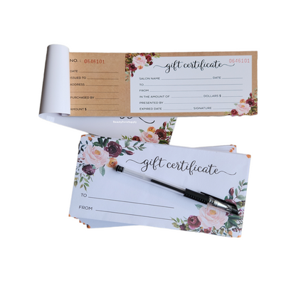 Nail Salon Gift certificate with Pen GC01