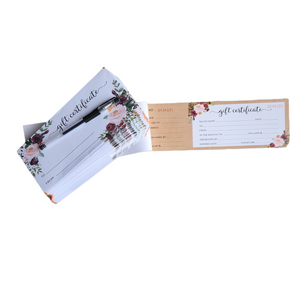 Nail Salon Gift certificate with Pen GC01