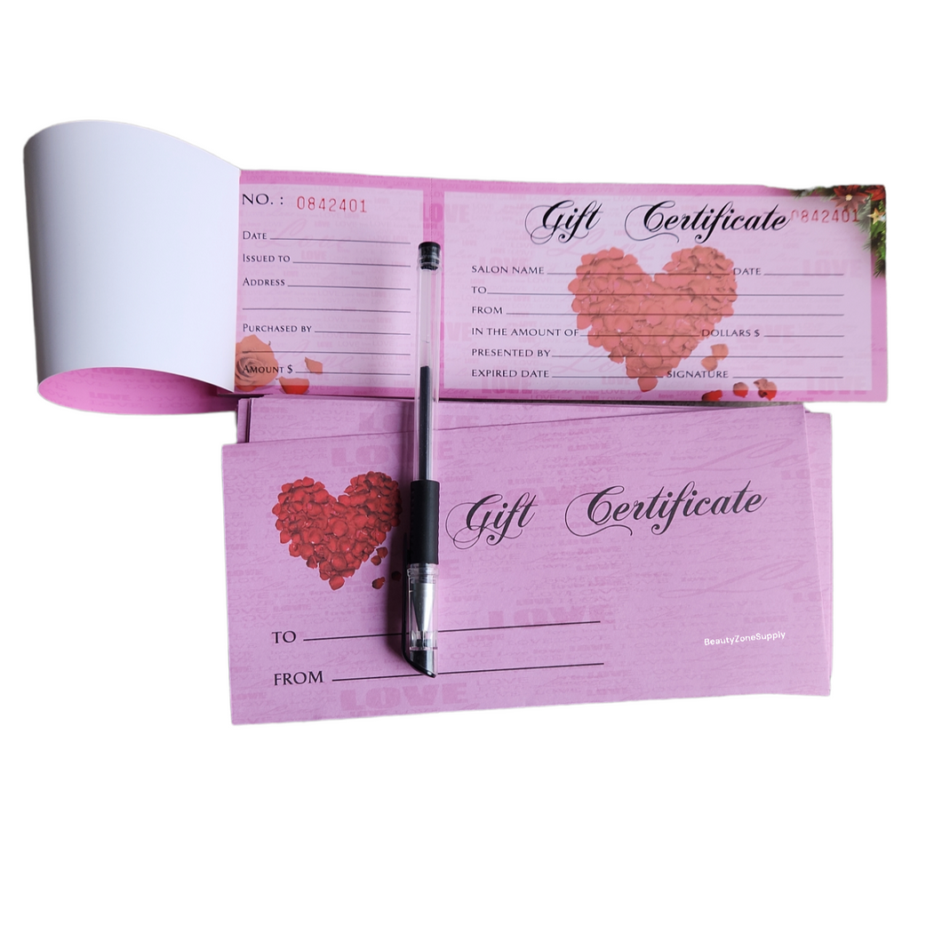 Nail Salon Gift certificate with Pen GC02