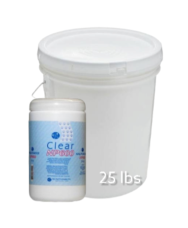 NP 600 Acrylic Nail Powder Clear Pail 25 lbs