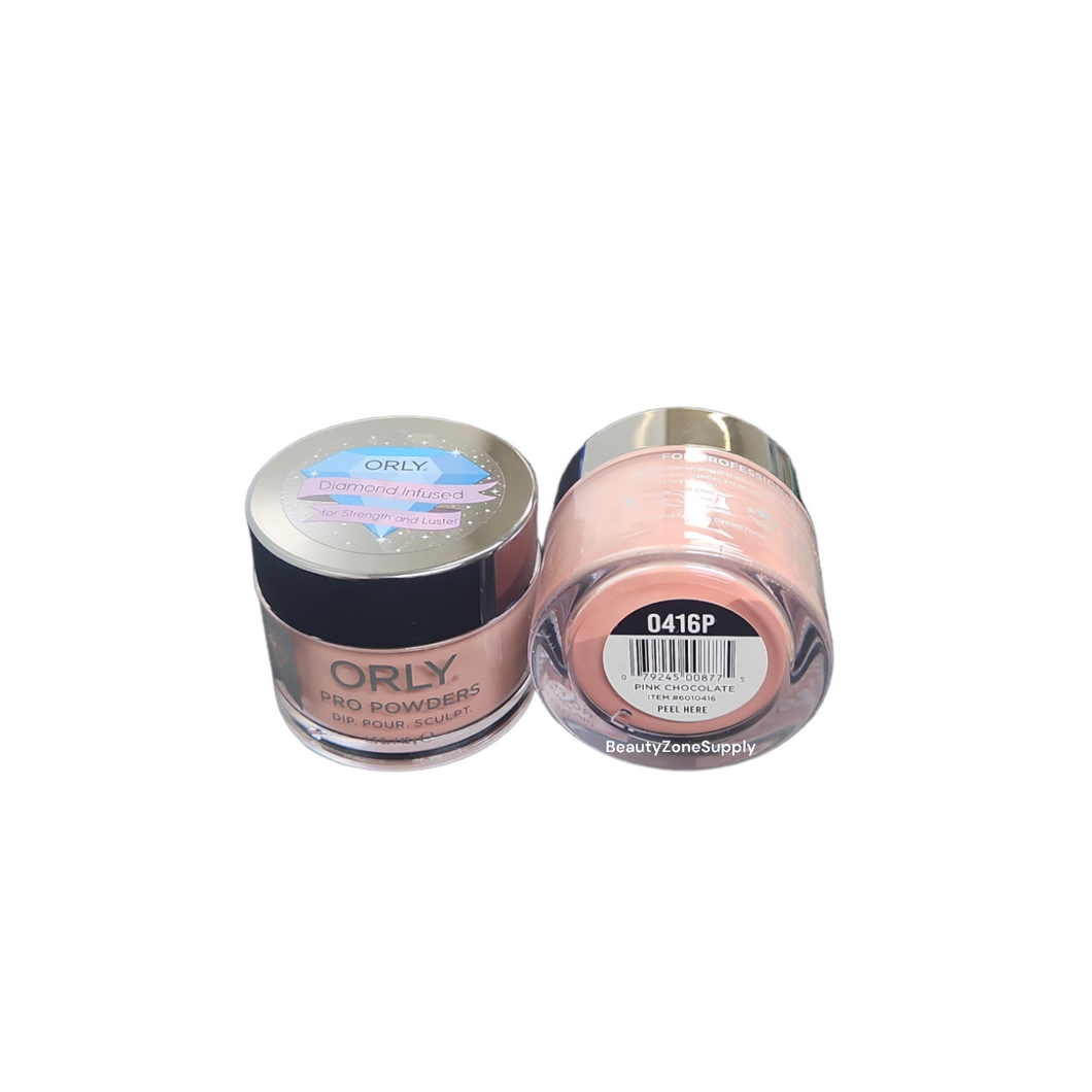 Orly Pro Dip Powders Diamond Infused Pink Chocolate 1.5 oz #0416P