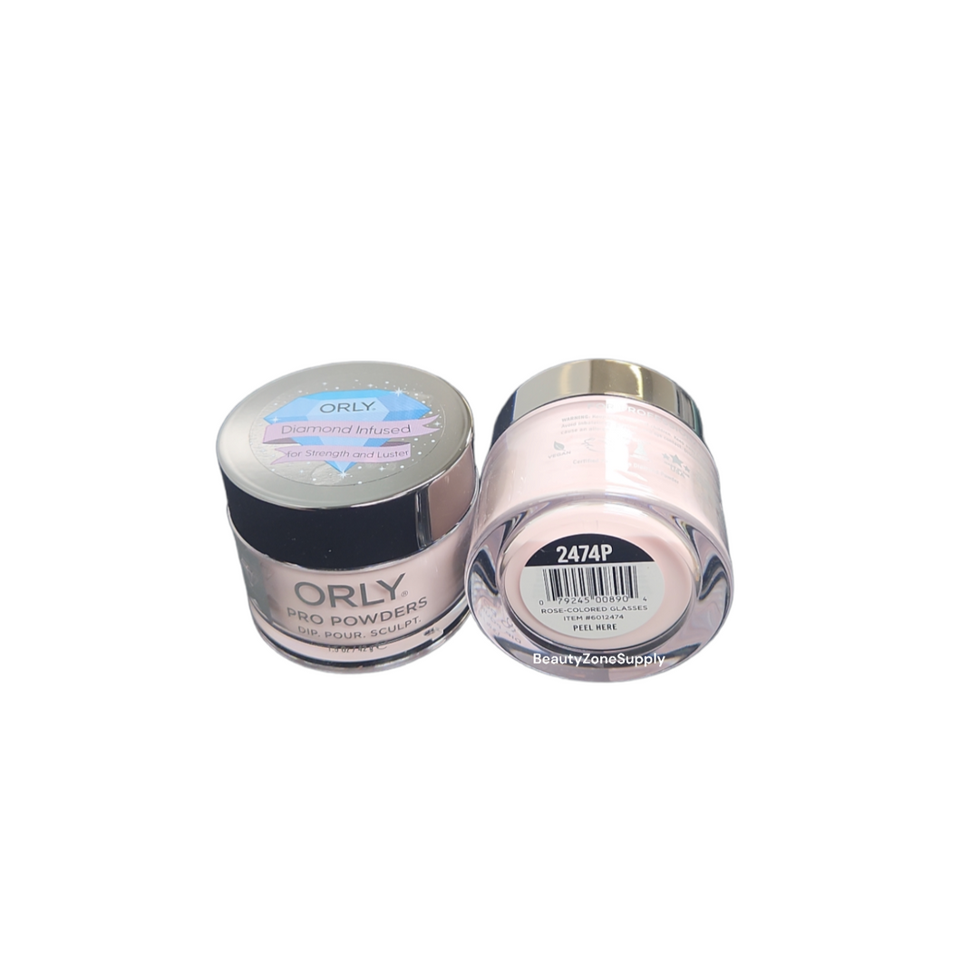 Orly Pro Dip Powders Diamond Infused Rose-Colored Glasses 0.6 oz #2474P