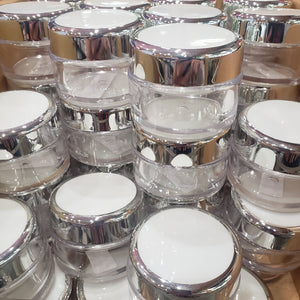 Jar with chromed lip 40 ml #10787-Beauty Zone Nail Supply